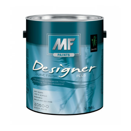 MF Paints Designer Plus 2050 Base 1 0,927л 100% акриловая антибликовая краска для внутренних и наружных работ